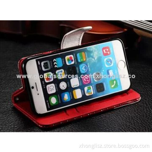 High-quality Contract Color Woven Pattern Leather Cases for iPhone 6 with Card Holder, StandNew